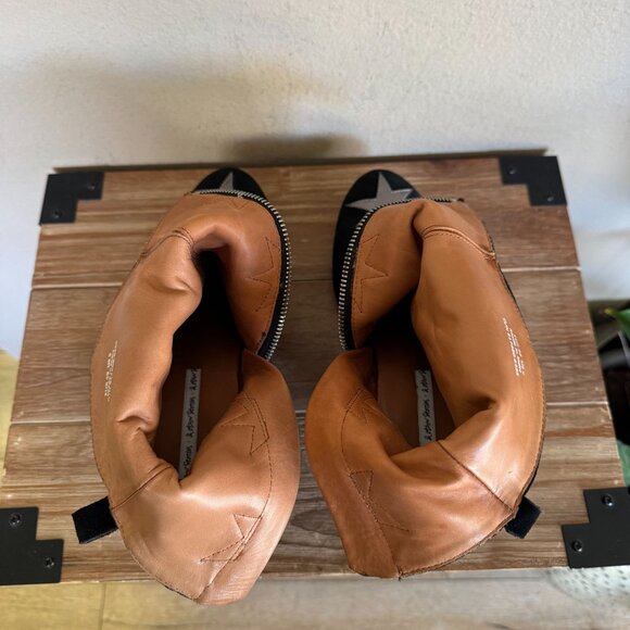& Other Stories | Shoes | Other Stories Leather Chelsea Boot  &Other Stories Black Suede Silver Leather Star Mid Cuban Heel Ankle Boots Size 9